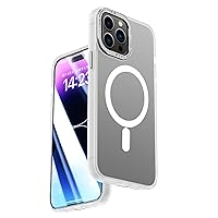 Case for iPhone 14/14 Plus/14 Pro/14 Pro Max, Classic Hybrid Magnetic Case, Compatible with Wireless Charging, Shockproof Military-Grade Protection, Scratch-Resistant Back Case,White,14 6.1