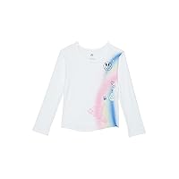 Girls' Long Sleeve Cotton Scoop Neck Graphic T-Shirt