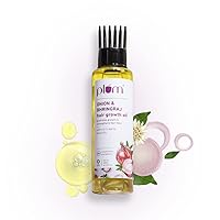 Plum Onion Hair Oil For Growth With Bhringraj, Curry Leaf And Amla Oils | For All Hair Types| Sulphate Free Paraben Free | 100% Vegan | Promotes Growth 3.38 Oz