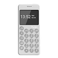 Punkt. MP02 4G LTE Minimalist Mobile Phone - Unlocked Cell Phone with Nano-SIM, Wi-Fi Hotspot, 2GB RAM+16GB Storage, Bluetooth, Digital Security, Multiband - Light Grey