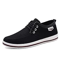 Tisomen Men’s Walking Shoes, Juniors, Sneakers, Linen, Moccasin, Deck Shoes, Solid Color, Outdoor, Slip-on, Casual, Large Sizes, Wide, Lace-up Shoes, Athletic Shoes, Commuting to Work or School, Lightweight, Breathable