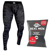 Real Men D Pouch Compression Pants Men, Mens Leggings, Yoga Pants, Tights, Base Layer Men Cold Weather
