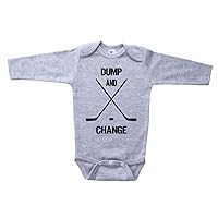 Hockey Baby Onesie/Dump and Change/Unisex Newborn Bodysuit