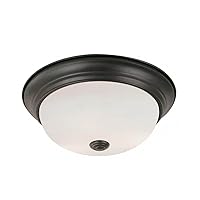 Indoor Bowers Flushmount, Rubbed Oil Bronze Finished