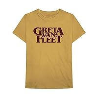Greta Van Fleet Men's Old Gold Logo T-Shirt Yellow