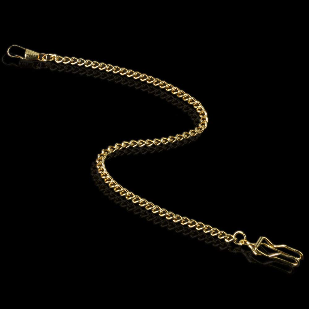 Clip Pocket Watch Chain Watch Vintage Metal Alloy Chain Accessory for Your Pocket Watch (Black/Silver/Bronze/Gold)
