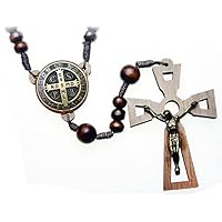 Saint Benedict - Wooden Rosary