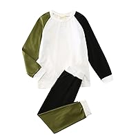 Toddler Kids Girls Clothes Set Ribbed Top T Shirt Fleece Skirt Outfits Party Infant Girls Clothing Size7