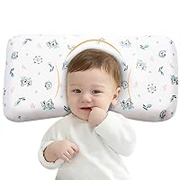 Adokoo Baby Pillow Prevents Poor Sleeping Position, Improves Shape of Head, Flat Head, Deformed Shapes, Prevents Vomiting, Improves Posture and Sleeping Position, Unisex, Sweat Absorbing, Comfortable Sleep, Low Resistance Breathable Pillow, 100 % Cotton, Additive free, Prevents Balding whites