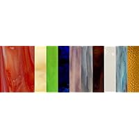 Treela 24 Pcs Stained Glass Sheets 4 x 6 Inch Stained Glass Supplies for  Stained Glass Projects Variety Mosaic Glass Art Colored Glass Assorted