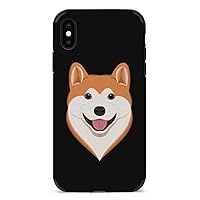 Cartoon Akita Dog Protective Phone Case Slim Leather Case Shockproof Phone Cover Shell Compatible for iPhone Xs Max
