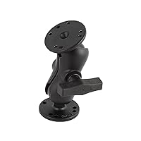 RAM MOUNTS Mount with 2 x 2 1/2-Inch Bases and B Arm, Black