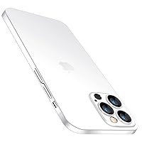 Purluct for iPhone 15 Pro Max Slim Case,Paper-Thin Transparent Finish Skin Back Case [Non Yellowing] Ultra Protective Cover with Camera Protection 6.7 Inch (Frosted Clear)