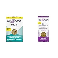 Rephresh Pro-B Probiotic Supplement for Women, 30 Oral Capsules & Odor Eliminating Vaginal Gel, 4ct (0.07oz)