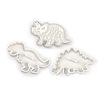 Fred & Friends Genuine Fred Dig-Ins Dinosaur Fossil Cookie Cutters, Set of 3