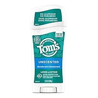 Tom's of Maine Long-Lasting Aluminum-Free Natural Deodorant for Women, Unscented, 2.25 oz.