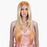 13X4 Lace Front Wig Long Straight Wig Ombre Blonde Wigs For Black Women Lace Front Wig Synthetic Lace Front Wig