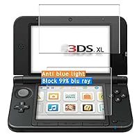 2-Pack Anti Blue Light Screen Protector, compatible with Nintendo 3DS LL / 3DS XL TPU Film Protectors Sticker [ Not Tempered Glass ]