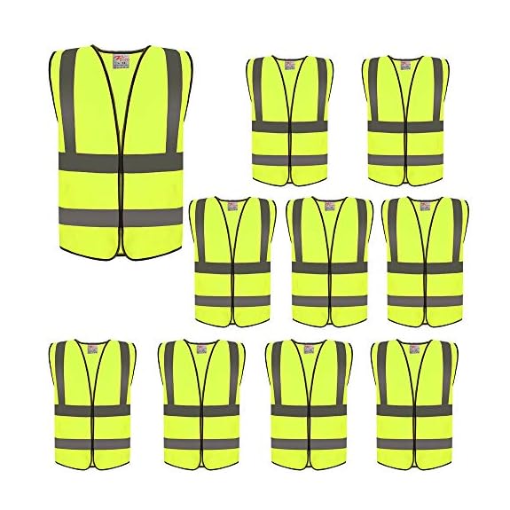 ZOJO High Visibility Reflective Vests,Adjustable Size,Lightweight Mesh  Fabric, Wholesale Safety Vest for Outdoor Works