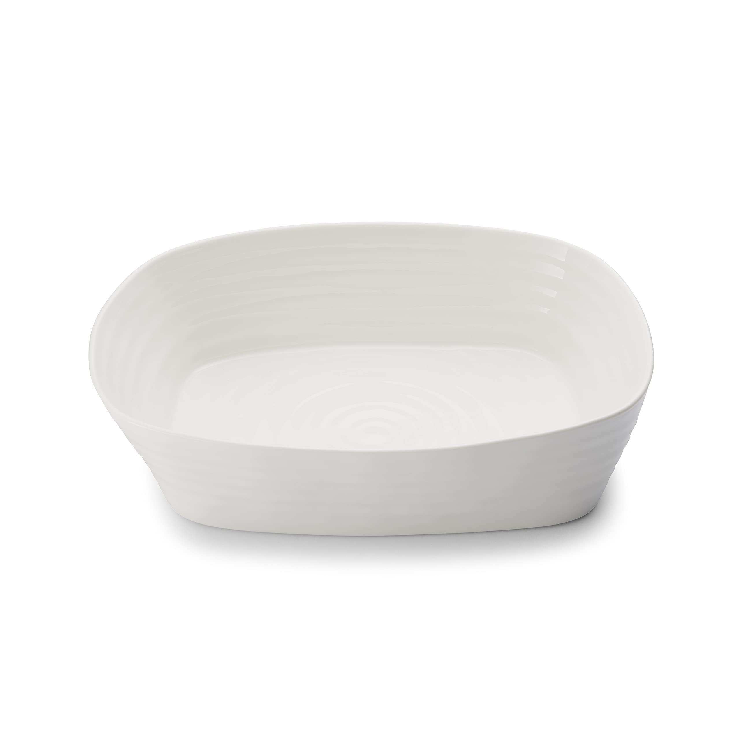 Portmeirion Sophie Conran White Lasagna Pan/Roaster | Rectangular Casserole Dish for Oven | 11.5 x 9.5 Inch | Made from Fine Porcelain | Dishwasher and Microwave Safe