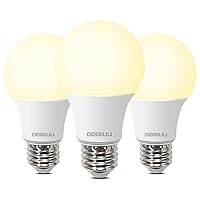 A19 LED Light Bulbs, 60 Watt Equivalent LED Bulbs, Soft White 2700K, 800 Lumens, E26 Standard Base, Non-Dimmable, 8.5W Warm White LED Bulbs for Bedroom Living Room, UL Listed, 3 Pack