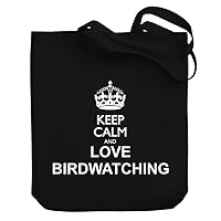 Keep calm and love Birdwatching Canvas Tote Bag 10.5