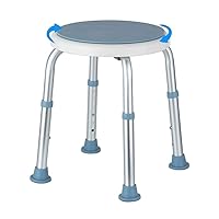 Bath Stools,Rotating Round Bath/Shower Stool with Swivel Seat Portable Bathtub Lift Chair Adjustable in 6 Height Transfer Aid for Elderly, Disabled