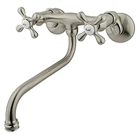 Kingston Brass KS215SN Kingston Bathroom Faucet, 6-Inch Adjustable Center, Brushed Nickel