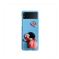 Crayon Shin-chan Butt Pp is Suitable for Samsung Zflip3 Folding Phone Case Galaxy Zflip Transparent Soft TPU Silicone Rubber Case Help Relax