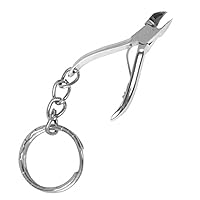 Toenail Clippers Keychain Gift Edition for Beauty Instruments (Silver, Small) by G.S Online Store