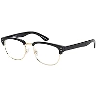 Edge I-Wear Retro Semi-Rimless Horned Rim Readers for Men SOHO Women Reading Glasses E41034