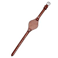 for Fossil ES3077 ES2830 ES3262 ES3060 Stylish Women watchband Genuine Leather Watch Straps Lady Small Bracelet (Color : 10mm Gold Clasp, Size : 8mm)