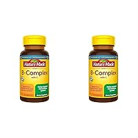 Super B Complex with Vitamin C and Folic Acid, Dietary Supplement for Immune Support, 60 Tablets, 60 Day Supply (Pack of 2)