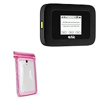 BoxWave Case for Orbic Speed 5G UW Mobile Hotspot (Case AquaProof Pouch, Triple Sealed Waterproof Carrying Pouch Lanyard for Orbic Speed 5G UW Mobile Hotspot - Pink