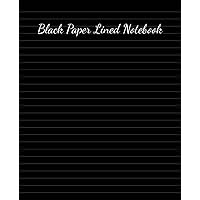 Black Paper Notebook With Lined Pages, Black Paper Sketchbook, And Drawing Pad For Artists, Perfect For Sketching, Writing, Doodling, And Calligraphy ... Pencils, Paints, 7.5 x 9.25 in: 100 pages