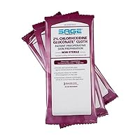 Sage 2% Chlorhexidine Gluconate (CHG) Cloths - Each (1 package of 3)