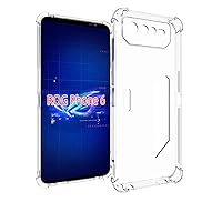 Case for ROG Phone 6,ASUS ROG Phone 6/6D/6 Bat-Man Edition Case,TPU Soft Silicone Bumpers Protective Cover Anti-Scratch Shockproof Phone Case for Asus ROG Phone 6 5G 2022 (Clear)