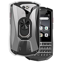 for Unihertz Titan Pocket Ultra Thin Phone Case + Ring Holder Kickstand Bracket, Gel Pudding Soft Silicone Phone for Unihertz Titan Pocket 3.10 inches (BlackRing-T)
