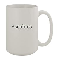 #scabies - 15oz Ceramic White Coffee Mug, White