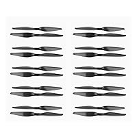 QWinOut 8055 9055 1055 1155 1255 1355 1455 1555 3K Carbon Fiber Propeller CW CCW CF Prop Con for T-Motor Multicopter Quadcopter Hexacopter for DIY Drone Kit (12 x 5.5,10 Pairs)