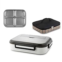 Stainless Steel Lunch Box, Meal Box Bento Box Fresh Keeper Meal Prepping Food Storage Containers for Home Office Picnic -m