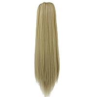 Claw Clip Ponytail Extension Synthetic 22inch Long Straight Fake Ponytail for Women Solid Color Tailorable Heat Resistant Hair Extensions Type 3 Claw Clip Ponytail Extension