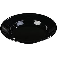 Carlisle FoodService Products Reusable Plastic Bowl Soup Bowl, Salad Bowl for Home and Restaurant, Melamine, 12 Ounces, Black, (Pack of 48)