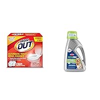 Iron OUT Automatic Toilet Bowl Cleaner, Repel Rust and Hard Water Stains with Every Flush & Bissell Professional Pet Urine Elimator with Oxy and Febreze Carpet Cleaner Shampoo 48 Ounce