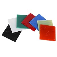 7 Colors Glass Sheet, Mosaic Projects and Kiln Work Supplies, Stained Glass Sheets Shards for Microwave Oven Decor