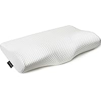 Contour Memory Foam Pillow Orthopedic Sleeping Pillows, Ergonomic Cervical Pillow for Neck Pain - for Side Sleepers, Back and Stomach Sleepers, Free Pillowcase Included (Firm & Queen)
