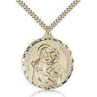 St. Joseph Medals - Gold Plated St. Joseph Pendant Including 24 Inch Necklace