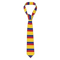 Flag Of Costa Rica Print Men'S Neckties Tie,Funny Novelty Neck Ties Cravat For Groom,Father, And Groomsman
