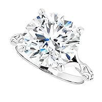 Petite Twisted Vine Engagement Ring with Simulated Diamonds, Sterling Silver, 6 CT Total Weight