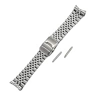 316L Silver Stainless Steel Solid Curved End Jubilee Metal Watch Band Bracelet Strap Fit For SKX007 SKX009 Watch,22mm jubilee skx 007 watch bracelet
